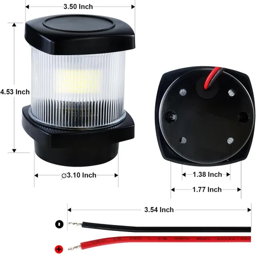 Vista 5 de Topthead Anchor Luz de navegación LED para velero (blanco) DC 10-24 voltios