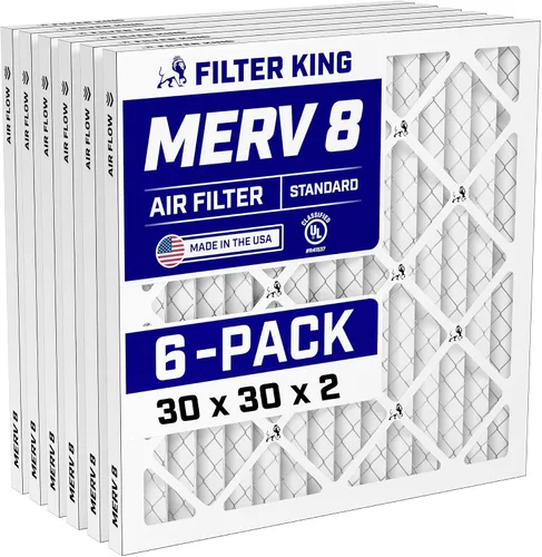 Vista 79 de Filter King Filtro de aire 6x12.25x1 Paquete de 6 Filtros plisados MERV 8 HVAC para horno A/C HECHO EN EE. UU. Tamaño real: 6 x 12.25 x .75