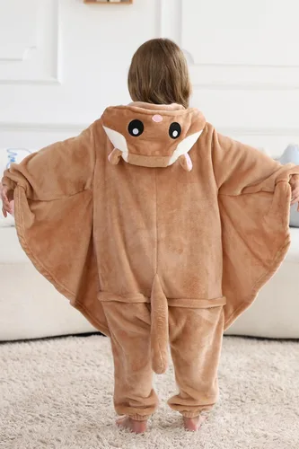 Vista 6 de DELEY Pijama unisex de una pieza para niños, pijamas de animales para Halloween, disfraz de cosplay para mujeres y hombres, ropa de dormir