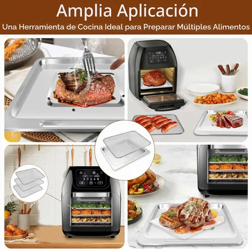 Vista 6 de Accesorios para freidora de aire Chefman Multifuncional Digital Air Freidora, 17 ajustes preestablecidos de pantalla táctil Fry XL 10L 10 cuartos
