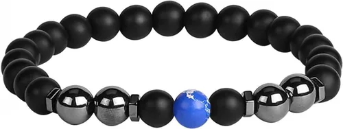 Vista 2 de Tobillera de obsidiana para mujeres y hombres pulsera de mineral de chakra adelgazante antihinchazón tobillera de piedra curativa regalo de Navidad