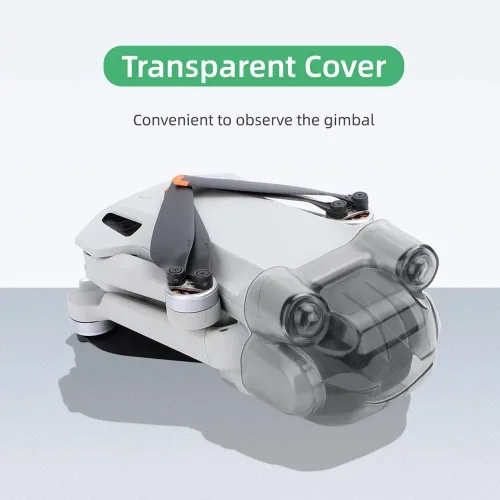 Vista 3 de Mini 3 Pro lente de cámara tapa len cubierta cardán sensor de visión cubierta protectora para DJI Mini 3 Pro Drone Accesorios (gris claro)