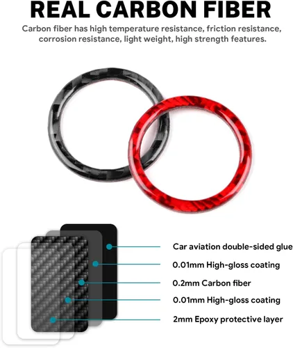 Vista 6 de AIRSPEED Funda para consola central de automóvil Subaru WRX/WRX STI 2022 2023, marco de botón de reinicio de viaje, marco de fibra de carbono