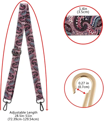 Vista 12 de ZOOEASS Hebillas de níquel Correa ancha para el hombro ajustable de repuesto para cinturón de pistola, hebilla de guitarra estilo bandolera