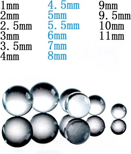 Vista 2 de Glass Beads 1000pcs/2000pcs DIA1mm to 11mm Small Glass Decorative Balls high Precision Transparent for Laboratory Experiment(7mm 1000pcs)