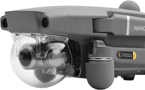 Vista 6 de DAGIJIRD Drone Gimbal Guard Lente de cámara transparente Sun Hood Cap Cover para DJI Mavic 2