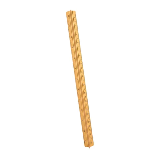 Vista 8 de Concave Scale Ruler, Aluminum Construction (Gold)