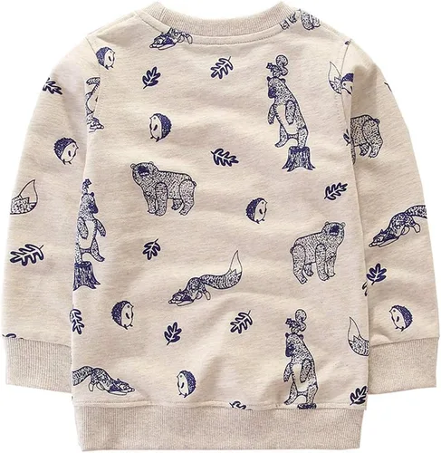 Vista 38 de Bumeex Sudaderas con cuello redondo para niños de 2 a 7 años