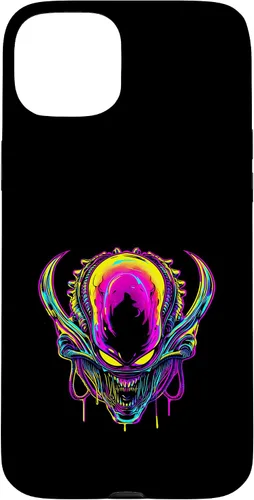 Vista 9 de iPhone 16 Retro Funny streetwear Synthwave 80s 90s spacezilla alien Case
