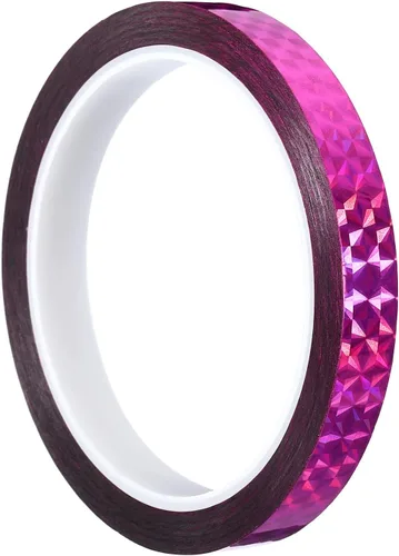 Vista 38 de PATIKIL Cinta prisma de 0.2 pulgadas x 55 yardas, adhesivo reflectante holográfico metalizado para detallar decoración de pared, arte, azul