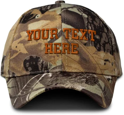 Vista 9 de Gorra de béisbol de camuflaje con texto personalizable, gorras de caza/papá para hombres y mujeres