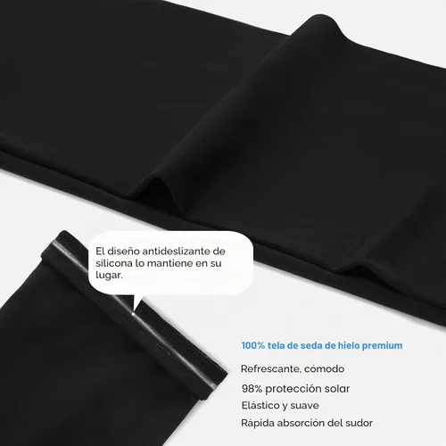 Vista 5 de Achiou Mangas de Brazo de Seda de Hielo Refrigerante, Mangas de Protección Solar UV de Verano, de Compresión UPF 50+ para Mujeres, Voleibol