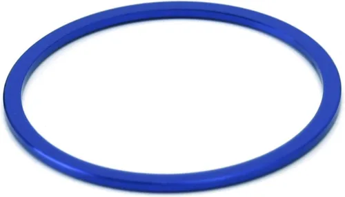 Vista 3 de iJDMTOY Anillo decorativo de aluminio azul para salpicadero interior de reloj analógico compatible con Mercedes W205 Clase C W213 Clase E X205 Clase