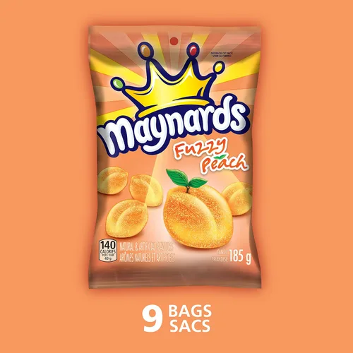 Vista 4 de Maynards Fuzzy Peach, 6.53 oz/6.5 onzas, 9 unidades {Importado de Canadá}
