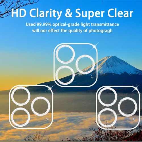 Vista 140 de Dengduoduo Paquete de 3 protectores de lente de cámara de vidrio templado para iPhone 15 de 6.1 pulgadas y para iPhone 15 Plus de 6.7 pulgadas