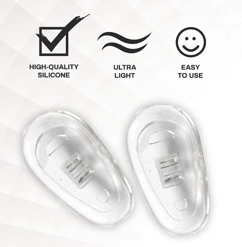 Vista 4 de SPORTS WORLD VISION Almohadillas de nariz para gafas, almohadillas de nariz de silicona suave en forma de A de alta calidad para gafas Cojines