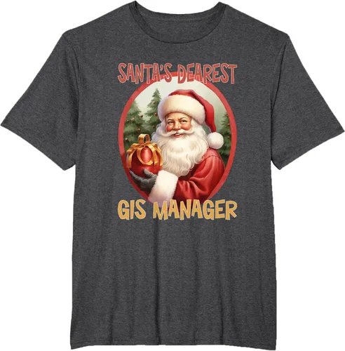 Vista 13 de GIS Manager Christmas Holiday Love Xmas T-Shirt Negro