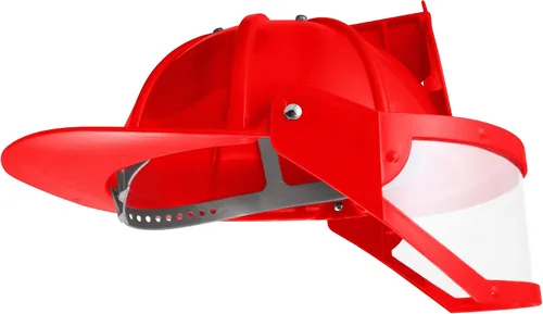 Vista 4 de Nicky Bigs Novelties Disfraz de bombero - Cascos duros - Casco de bombero - Sombreros de bombero - Accesorios de bombero - Ajustable