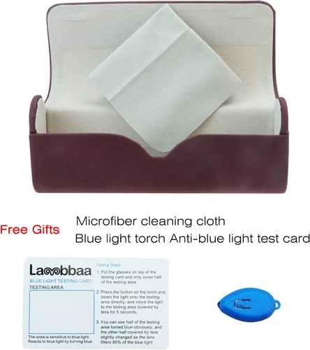 Vista 4 de Estuche rígido de cuero portátil unisex resistente a la compresión, funda protectora para gafas de sol