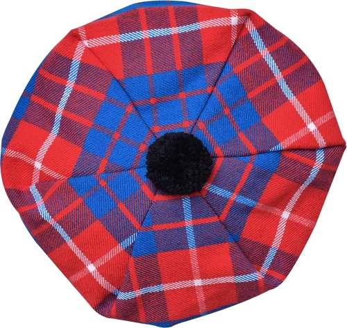 Vista 28 de Sombrero escocés Tam o Shanter Gorro escocés Tartan P.V Tartan (poliviscosa) Mezcla de lana con pompón Talla única para todos.