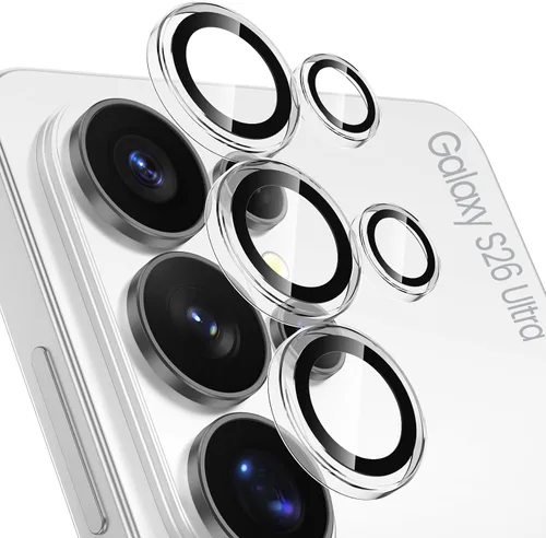 Vista 11 de Tensea Protector de lente de cámara Samsung Galaxy S22 Ultra, protector de pantalla de vidrio templado 9H, anillo individual de metal para S22 Ultra