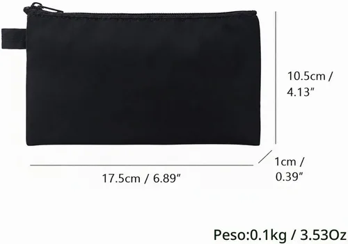 Vista 2 de Bolsa de depósito de dinero con cremallera ligero titular de dinero bolsa de cambio de monedas impermeable de nylon