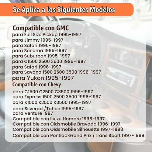 Vista 6 de NLQR Cilindro de bloqueo de interruptor de llave de encendido compatible con Chevy compatible con GMC Pickup y más vehículos 1995-1997 Reemplazo