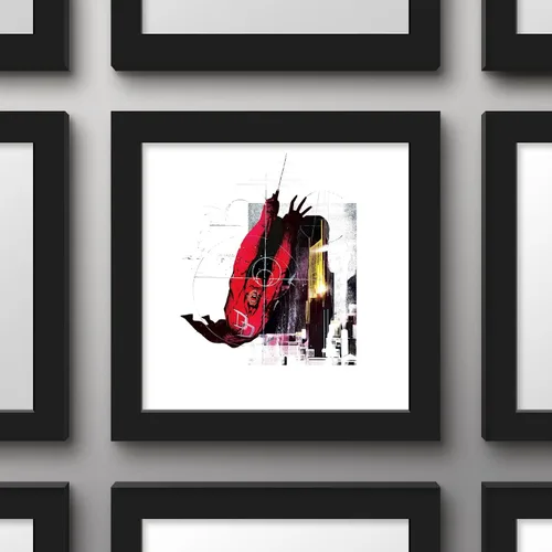 Vista 2 de Trends International Gallery Pops Marvel Comics Daredevil - Póster de pared gráfico de guardián, 12.00 x 12.00 pulgadas, versión de marco negro