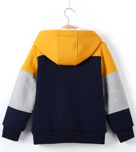 Vista 3 de Bumeex - Sudadera Sherpa con capucha, forro polar y cremallera para niño