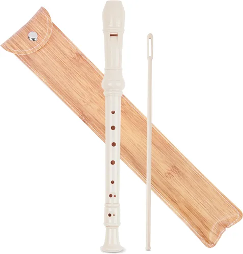 Vista 36 de Flauta para principiantes, niños y adultos, 8 agujeros, soprano, flauta de música con varilla de limpieza y funda de cuero para estudiantes