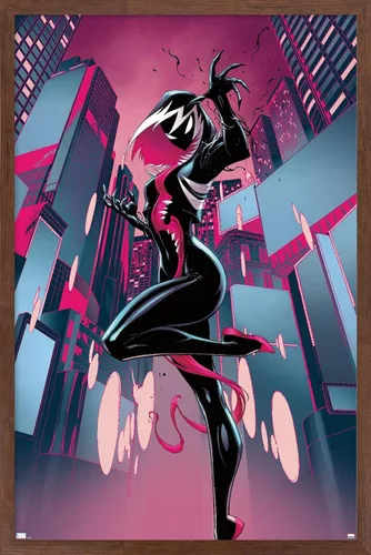 Vista 16 de Trends International Marvel Comics Ghost Spider Venom - Póster de pared de Spider-Gwen #24, 22.4 pulgadas de largo x 14.7 W, versión enmarcada