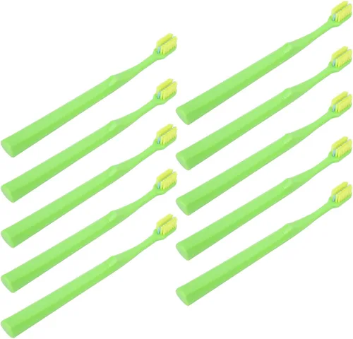 Vista 7 de plplaaoo 10 cepillos de dientes, cepillos de dientes ortodónticos en forma de V para aparatos ortopédicos, cepillo de dientes de cerdas suaves