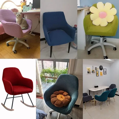 Vista 3 de Fundas elásticas para mecedoras con brazos y respaldo alto, para sala de estar, muebles del hogar, dormitorio, relajación, protector de silla