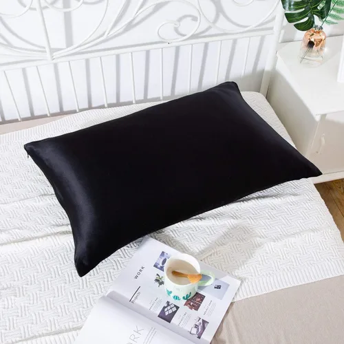Vista 6 de SLPBABY - Funda para almohada de seda pura 100% natural por ambos lados para el cuidado del cabello y la piel, 19 Momme, cremallera oculta