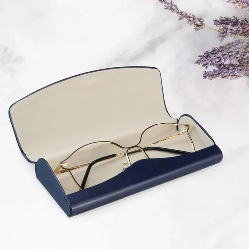 Vista 6 de LifeArt Funda rígida para gafas, funda portátil para gafas de sol, funda de piel sintética de moda, ligera