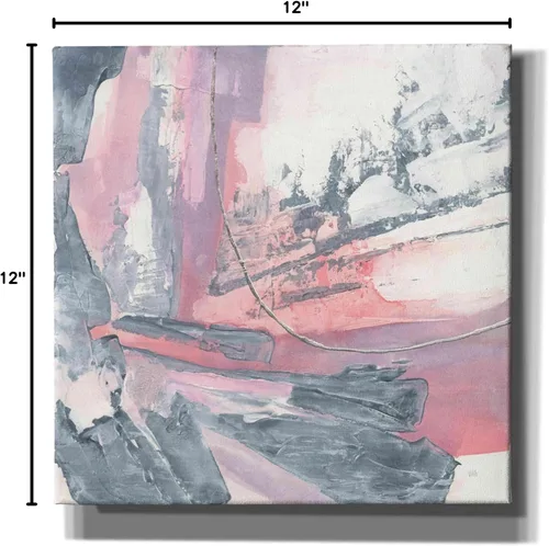 Vista 9 de Epic Graffiti 'Whitewashed Blush I' por Chris Paschke, lienzo de arte de pared Giclée, 12 x 12 pulgadas