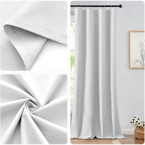 Vista 4 de jinchan Revestimientos de cortinas opacas para bloqueo de luz de dormitorio, cortinas de 84 pulgadas de largo, cortinas de tratamiento de ventana