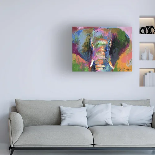 Vista 3 de Trademark Fine Art Elephant 2 - Obra de arte de Richard Wallich, 14 x 19 pulgadas