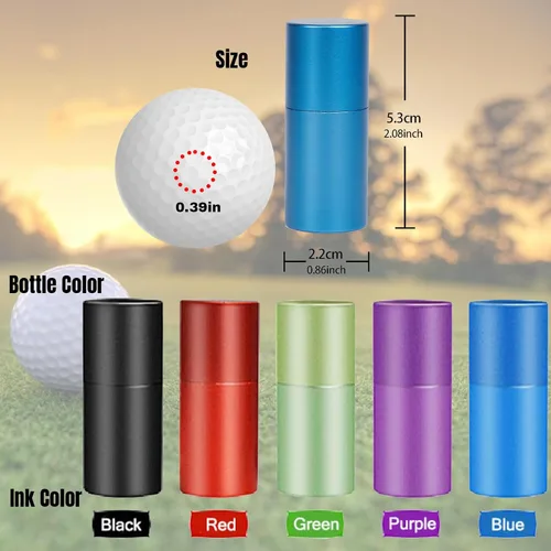Vista 3 de FCQIANKM Sello de pelota de golf personalizado, sello de pelota de golf, marcadores de sello de pelota de golf autoentintados, pelota de golf
