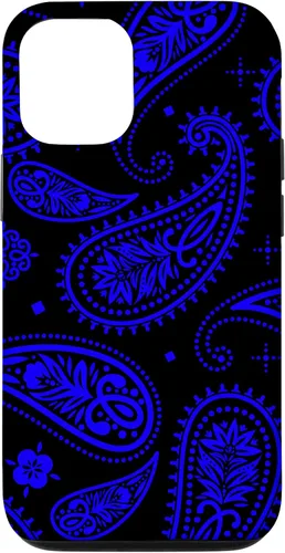 Vista 28 de Black Blue Paisley Bandana Vintage Floral Boho Pattern Case for iPhone 17