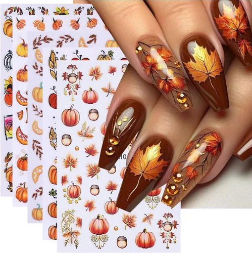 Vista 36 de 8 hojas de calcomanías de arte de uñas de conejo de Pascua, 3D, autoadhesivas, accesorios de arte de uñas, caricaturas, conejos, animales Colorido -1