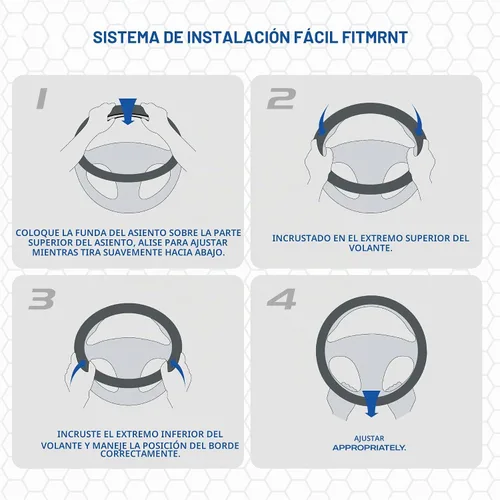 Vista 5 de Skechers Funda de volante de espuma viscoelástica, Funda de volante de microfibra con ribete deportivo de ajuste universal de 14" 1/2-15" Protector