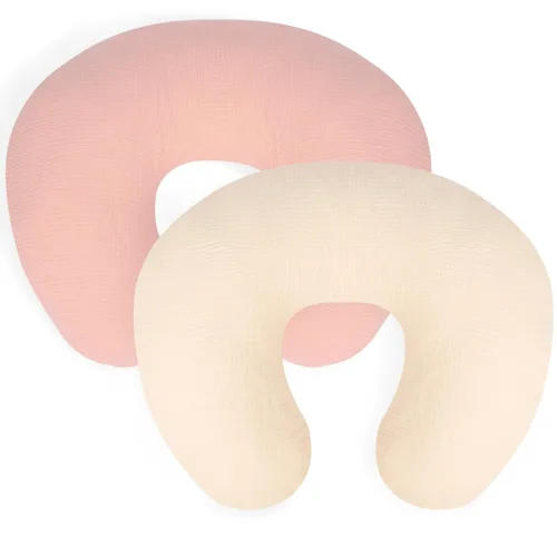 Vista 9 de Funda de almohada de lactancia, paquete de 2 fundas extraíbles de muselina de algodón para almohadas de lactancia, funda de almohada ultrasuave