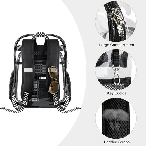 Vista 5 de PAMANO Mochila transparente, Negro -, A