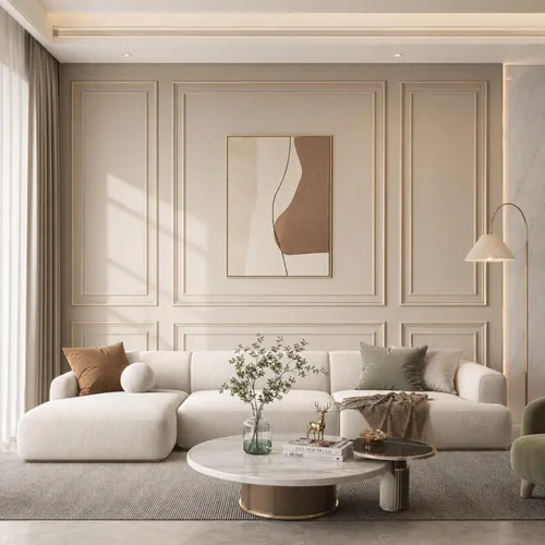 Vista 3 de Pangda 3 juegos de molduras de pared para despegar y pegar, estilo capa interior y exterior, panel de revestimiento prefabricado para decoración