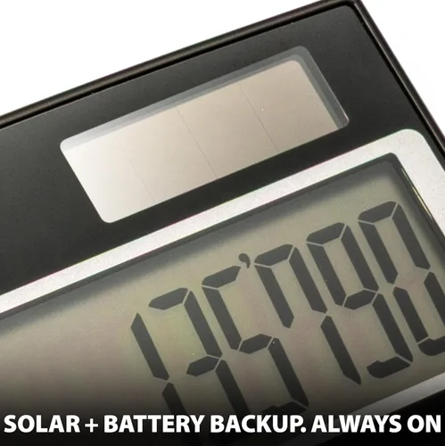 Vista 4 de Victor 1180-3A Calculadora de función estándar de 12 dígitos, batería y pantalla LCD de ángulo ajustable híbrida solar, ideal para escritorios