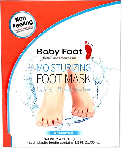 Vista 2 de Baby Foot Mascarilla humectante sin perfume que no se despega – Hidrata y Refesh en 15 minutos – Tratamiento sin dolor en los pies – Para hombres
