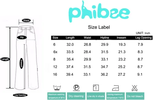 Vista 4 de PHIBEE - Pantalones de esquí impermeables y transpirables de poliéster para niños.