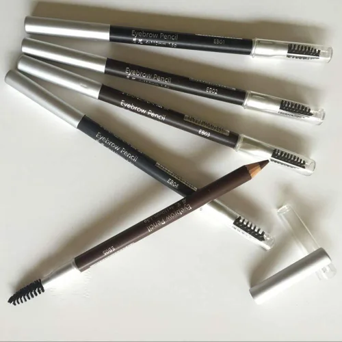 Vista 8 de Lápiz de cejas impermeable delineador de ojos para cejas, lápiz de maquillaje de madera de cedro, herramienta cosmética (EB02 café oscuro)