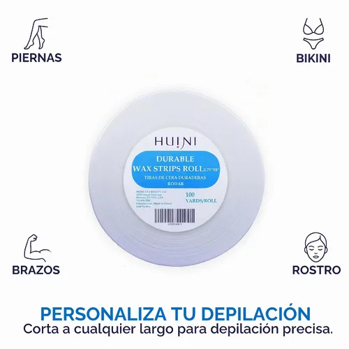 Vista 7 de Huini, Rollo de 100 yardas de papel para depilación con cera